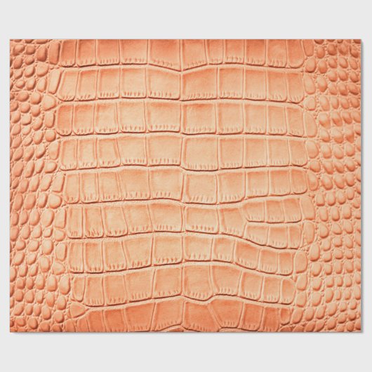 Hellbraune Krokodilledertextur Geschenkpapier (Flach)