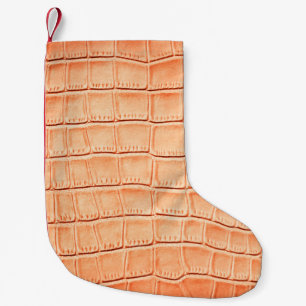 Hellbraune Krokodilledertextur Kleiner Weihnachtsstrumpf