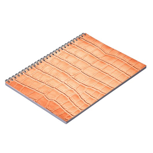 Hellbraune Krokodilledertextur Notizblock (Linke Seite)