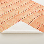 Hellbraune Krokodilledertextur Sherpadecke (3/4)