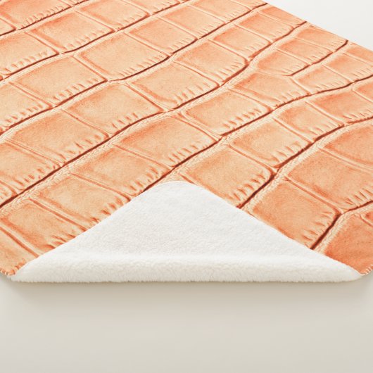 Hellbraune Krokodilledertextur Sherpadecke (3/4)