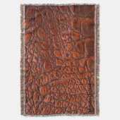 Hellbraune lederne Wurfs-Decke Decke (Vorderseite Vertikal)