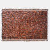 Hellbraune lederne Wurfs-Decke Decke (Vorderseite)