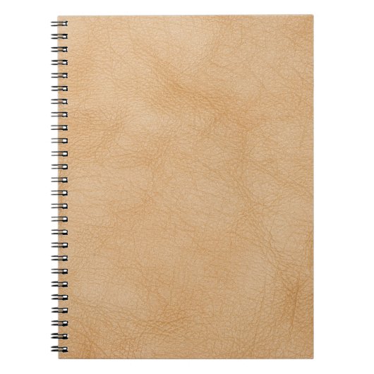 Hellbraune Ledertextur. Notizblock (Vorderseite)