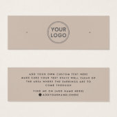 Hellbraune Logo-Ohrring-Anzeigetafel (Vorne & Hinten)