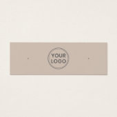 Hellbraune Logo-Ohrring-Anzeigetafel (Vorderseite)