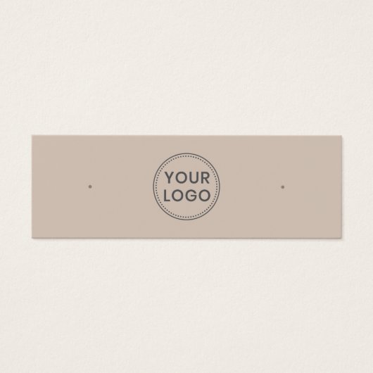 Hellbraune Logo-Ohrring-Anzeigetafel (Vorderseite)