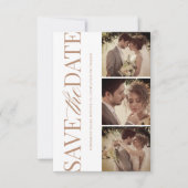 Hellbraune minimalistische elegante Save-the-Date- Save The Date (Vorderseite)
