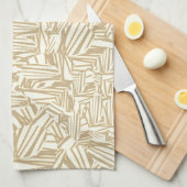 Hellbraune oder holzfarbene Wimpern, braun und wei Geschirrtuch (Viertel Falte)