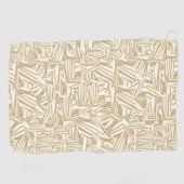 Hellbraune oder holzfarbene Wimpern, braun und wei Golfhandtuch (Horizontal)