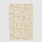 Hellbraune oder holzfarbene Wimpern, braun und wei Golfhandtuch (Vorderseite)