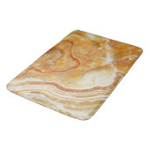 Hellbraune und beige Marmorsteine - Textur drucken Badematte (Schrägansicht)