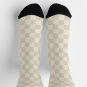 Hellbraune und braune Schachtel Socken (Oben)