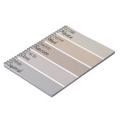 Hellbraune und graue Tiere Paint Chip Notizblock (Linke Seite)
