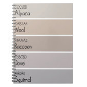 Hellbraune und graue Tiere Paint Chip Notizblock (Vorderseite)
