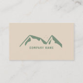 Hellbraune Visitenkarte mit grünen Bergen (Rückseite)