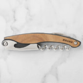 Hellbraunes falsches Holz-Monogramm Kellnermesser (Vorderseite)