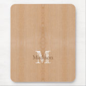 Hellbraunes Holzkorn Custom Monogram Mousepad (Vorne)