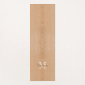 Hellbraunes Holzkorn Custom Monogram Yogamatte (Vorderseite)