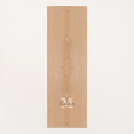 Hellbraunes Holzkorn Custom Monogram Yogamatte