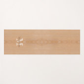 Hellbraunes Holzkorn Custom Monogram Yogamatte (Vorderseite (Horizontal))