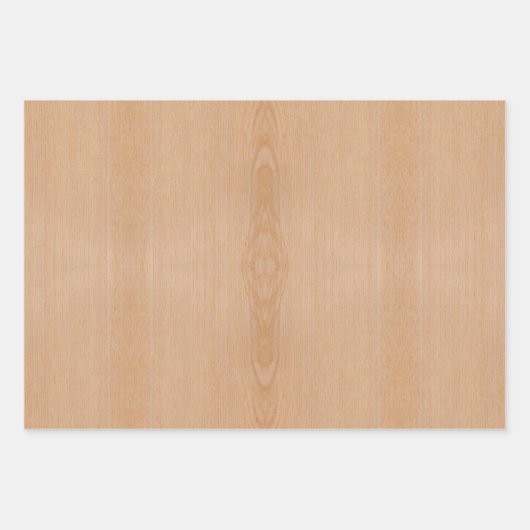 Hellbraunes Holzkorn Geschenkpapier Set (Vorderseite 3)