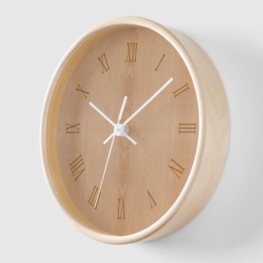 Hellbraunes Holzkorn mit römischer Uhr (Winkel)