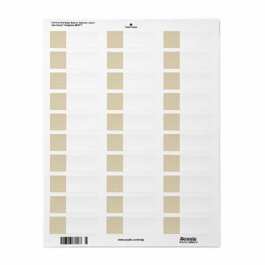 Hellbraunes Karo. Beige Gingham. (Vorne)