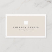 Hellbraunes Zahnarztlogo Visitenkarte (Vorderseite)