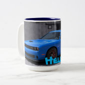 Hellcat-Herausforderer-Kaffee-Tasse Zweifarbige Tasse (Vorderseite Links)