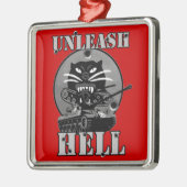 Hellcat-T-Shirts Ornament Aus Metall (Links)