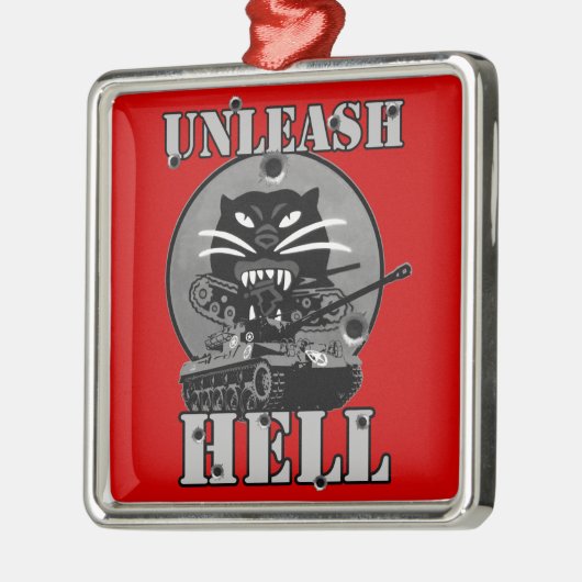 Hellcat-T-Shirts Ornament Aus Metall (Links)
