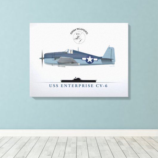 Hellcat VF-10 USS Enterprise Leinwanddruck (Insitu (Holzboden))
