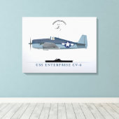 Hellcat VF-10 USS Enterprise Leinwanddruck (Insitu (Holzboden))