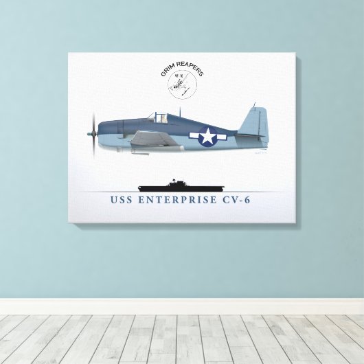 Hellcat VF-10 USS Enterprise Leinwanddruck (Insitu (Holzboden))