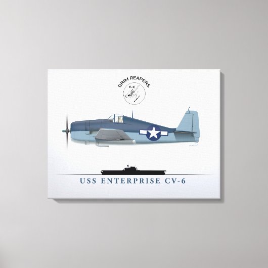 Hellcat VF-10 USS Enterprise Leinwanddruck (Vorderseite)