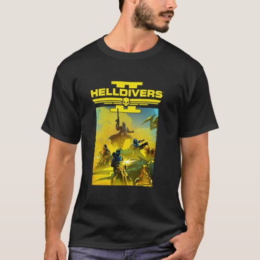 Helldivers 2 Sony Playstation Video Game Group Key T-Shirt (Vorderseite)