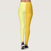 Helldunkelgelb, zwei Tone gesplit Halbdesign Leggings (Rückseite)