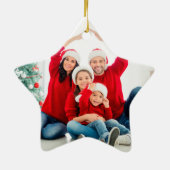 Helle 1 Foto Grün Spaß Moderne Weihnachtsfamilie Keramik Ornament (Hinten)