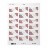 Helle 2011 Frühlingsfarbige Blume Rücksendeadresse Adressaufkleber (Vorne)