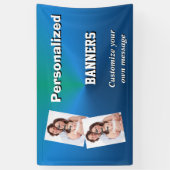 Helle abgestufte blaue Fotoschablone Banner (Vertikal)