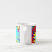 Helle Abstrakt Daisies Espressotasse (Rückseite)