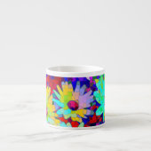 Helle Abstrakt Daisies Espressotasse (Vorderseite)