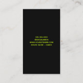 Helle Abstrakt Night Club Light Show DJ Visitenkarte (Rückseite)