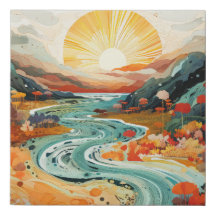 Helle Abstrakt Sunset