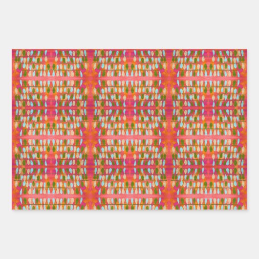 Helle, Abstrakte Blätter Boho Stil (Vorderseite 3)