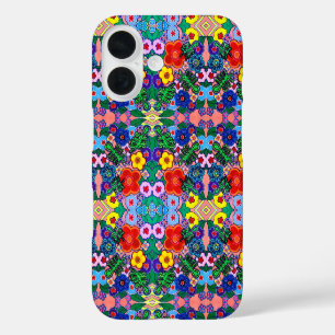 Helle Abstrakte Blume Art iPhone 16 Hülle
