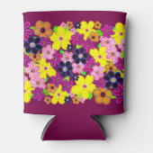 Helle Abstrakte Blume Art Dosenkühler (Vorderseite)