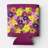 Helle Abstrakte Blume Art Dosenkühler (Rückseite)