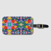 Helle Abstrakte Blume Art Gepäckanhänger (Vorderseite (Horizontal))